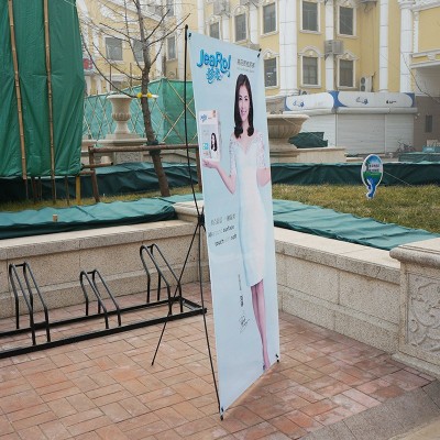 弓形X展架霸州厂家批发60*160 80*180户外展示架子海报架 经济型图2