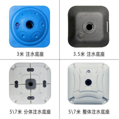 实力工厂注水旗杆5米7米3米户外广告伸缩旗竿-道旗刀旗帜宣传彩旗图3