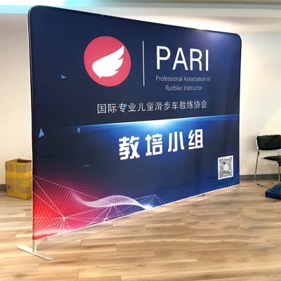 批发快幕秀 签到处背景板签名墙 铝合金展示架直型弧形快 幕秀展架图3