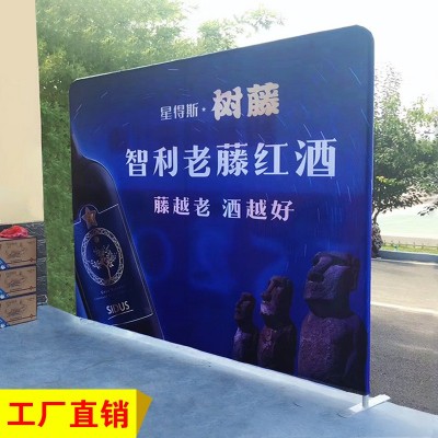 批发快幕秀 签到处背景板签名墙 铝合金展示架直型弧形快 幕秀展架