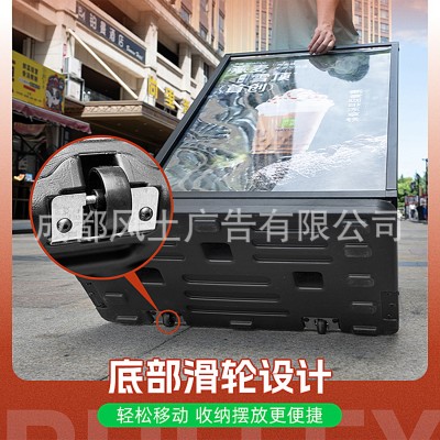 户外防风广告牌展示牌海报架餐饮奶茶招聘门口立式落地kt板展示架图3