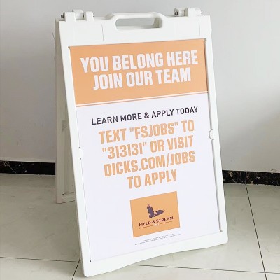 注水A板塑料海报架立式手提广告展示架KT板产品宣传指示广告牌图4