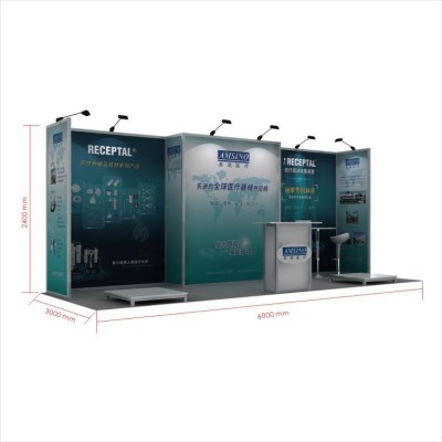 移动展台酒店活动展位异地参展展位3X6铝合金框架组合拆装型图5
