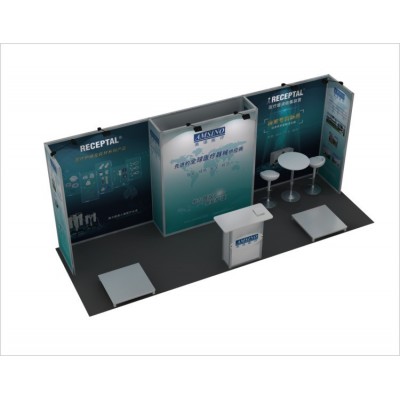 移动展台酒店活动展位异地参展展位3X6铝合金框架组合拆装型图2