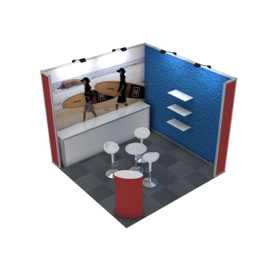 商场活动展架展览会展架展厅展架铝材框架组合型重复使用图2