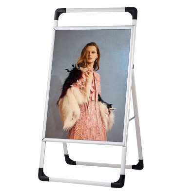 铝合金海报架广告牌展示牌手提立式海落地式广告牌KT板支架展架图5