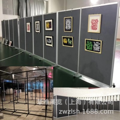学校摄影书法广告宣传PVC黑色板黑色八棱柱书画展板屏风展会展架