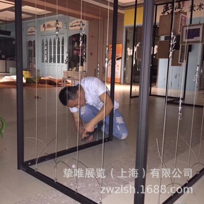 学校摄影书法广告宣传PVC黑色板黑色八棱柱书画展板屏风展会展架图3