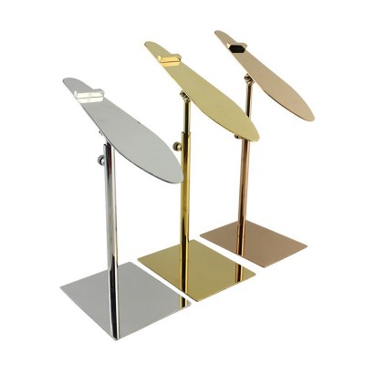 促销不锈钢镜面鞋架鞋店展示架不锈钢高跟鞋架鞋店橱窗展示鞋货架图5