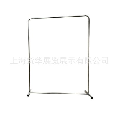 银色服装店展示架落地式挂衣架男女童装店侧挂中岛衣服架龙门架图5