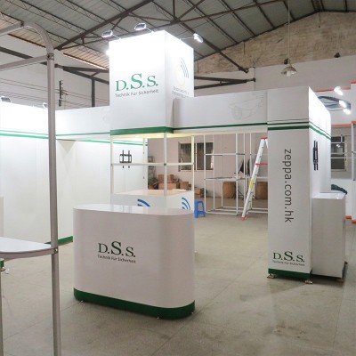 设计制作便携式DIY组装大型会展用铝合金展台展览会用的展架展柜图4