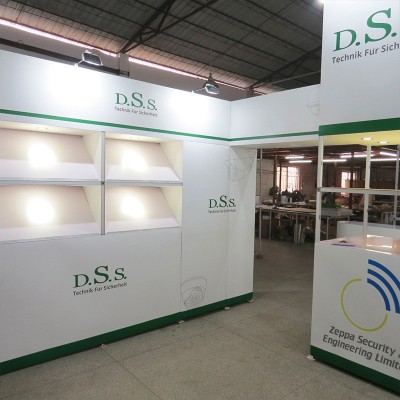 设计制作便携式DIY组装大型会展用铝合金展台展览会用的展架展柜图5