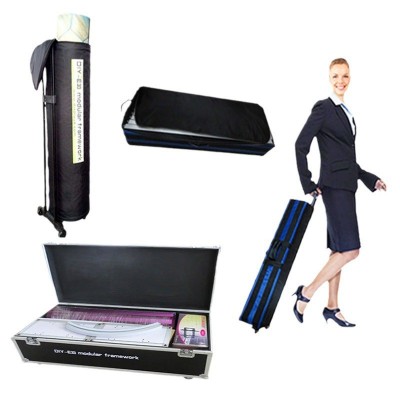 展会摊位展台搭建展台设计E33铝合金便携式PVC展台布置DIY设计图5