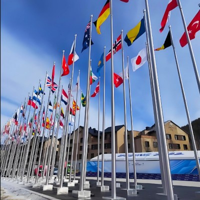 定制户外不锈钢旗杆12米锥形9米升降企业电动学校工地高旗杆15米图4