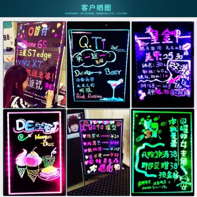 LED荧光板 60 80带支架配件齐全 赠送黑板宣传横竖可挂展示板图4