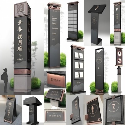 户外导向牌医院立牌售楼部指示牌精神堡垒道路牌标识牌定制广告牌