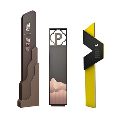 户外导向牌医院立牌售楼部指示牌精神堡垒道路牌标识牌定制广告牌图5