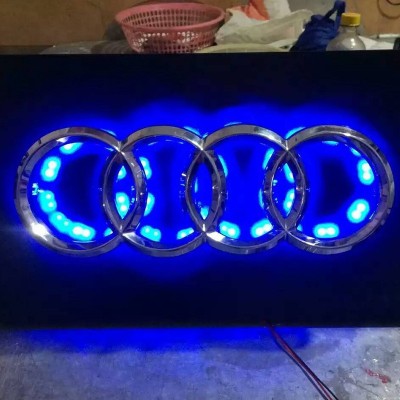 汽车标识不锈钢发光车标 品牌车标后尾箱贴标 侧窗贴引擎盖标标识图2