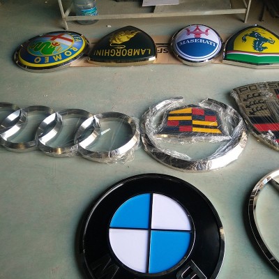 汽车标识不锈钢发光车标 品牌车标后尾箱贴标 侧窗贴引擎盖标标识图4