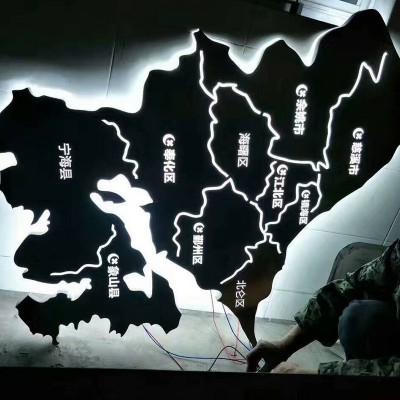 不锈钢背打光字户外招牌亚克力背发光字 酒店户外门头广告招牌字