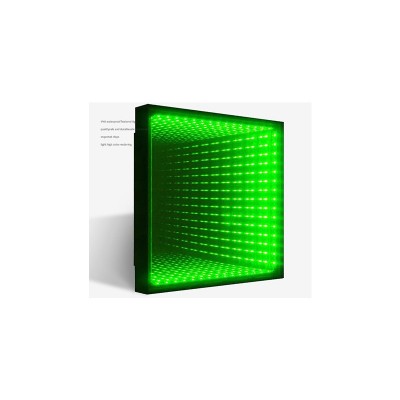 LED镜面3D深渊地砖灯 婚礼酒吧KTV舞台活动发光千层镜彩色地板灯图5