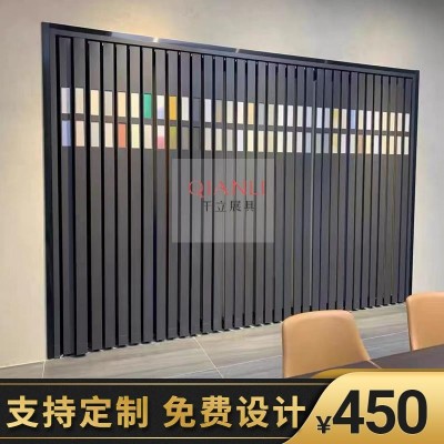 26木地板展架抽拉旋转瓷砖展示架艺术漆岩板展示架推拉落地展架图3