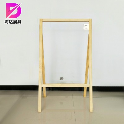 立式KT板广告实木架海报架支架可调POP展示架三角木质挂画架x展架图4