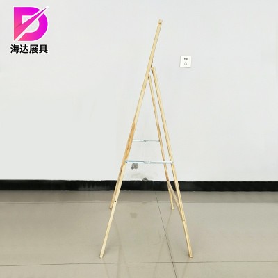 木质井字实木黑板广告架餐厅广告牌实木宣传立式支架创意店铺宣传