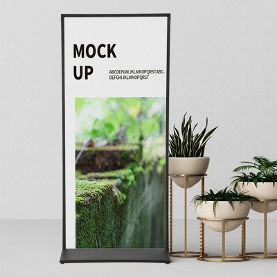 广告展架美式丽屏展架立式落地式宣传kt展板展示架广告牌 丽萍展架图3