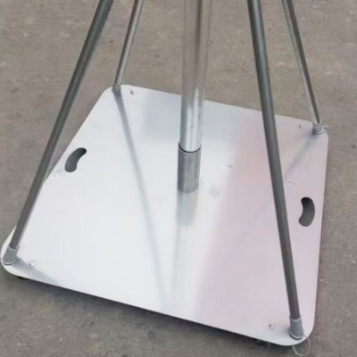 户外道旗5M加厚不锈钢铝合金旗杆广告宣传铁板底座悬挂式铁板旗杆图2