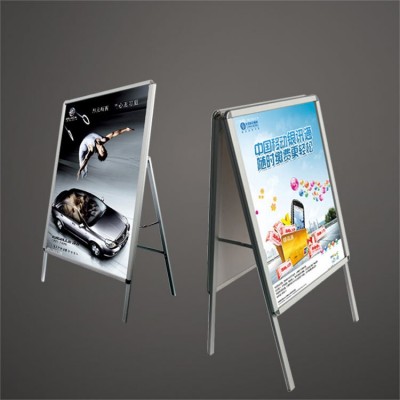 铁质手提广告宣传架子加重双面折叠户外立式kt板展架 海报 展示架