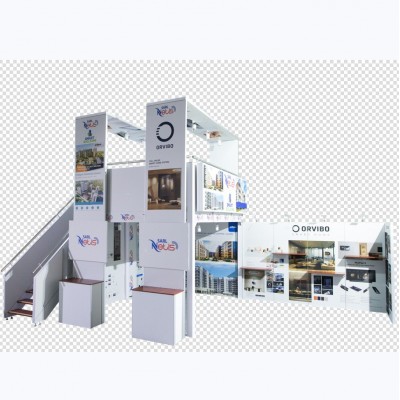 定制展台展位展览摊位搭建会展标准9*6双层展台工厂生产直销搭建图5