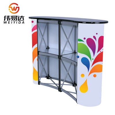 伟易达展示架工厂供应拉网前台铝合金接待台折叠展示台促销展台图2