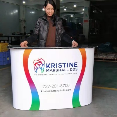 伟易达展示架工厂供应拉网前台铝合金接待台折叠展示台促销展台图4