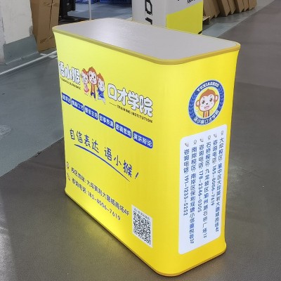 黑色台面40100促销展示台 可折叠可伸缩接待台 展会洽谈桌展桌图4