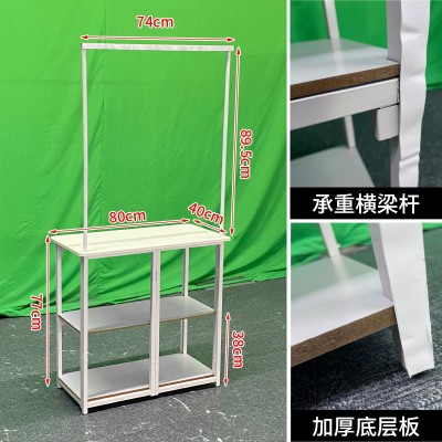 折叠展台地推桌子移动摆摊推车货架超市试吃台海报展架储物图3