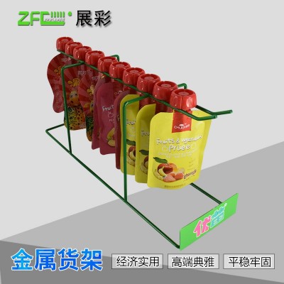 金属铁线小展架袋装挂条果泥酱挂钩陈列架商超卖场桌面小号促销架图3