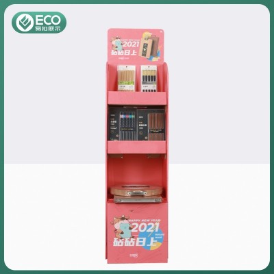 超市砧板展示纸货架 筷子促销陈列纸展示架 厨房用品便利店陈列架图4