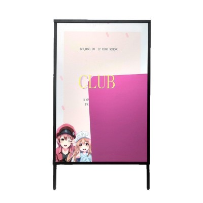 折叠海报架单双面手提广告架超市烧烤店宣传KT板户外A字展架图5