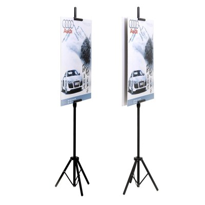 可调kt板三角展示架子商场双面升降展示架铁质海报广告落地支架图5