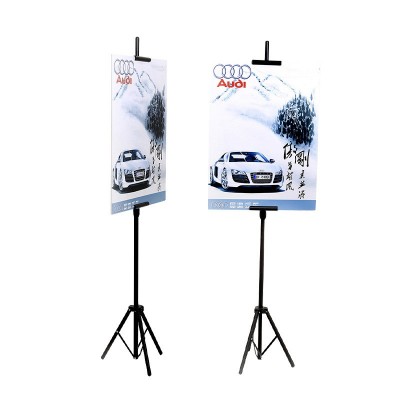 定制三角挂画架立式落地广告牌KT板可伸缩展板架子升降海报支架图5