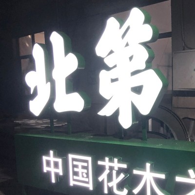 吴江标识工厂定制发光字户外门头招牌 led不锈钢立体发光字广告牌图2