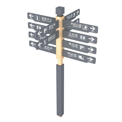 户外景区标识导向系统设计立牌导视牌制作多向分流指示牌源头厂家图5