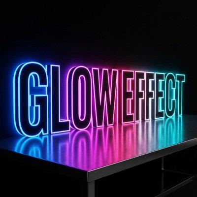 幻彩发光字3D跑边炫彩渐变色广告招牌制作不锈钢全彩发光字图3