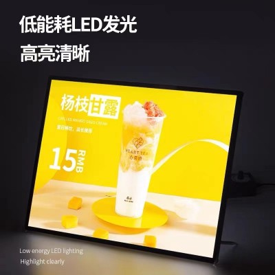 LED抽画式广告灯箱超薄玻璃 电梯海报餐饮内饰挂墙灯箱发光展示牌图4