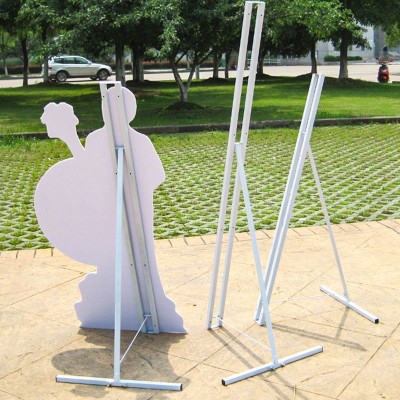 方管人像支架H型立人支架立牌展板kt板展架人形立牌人像 立牌支架图4