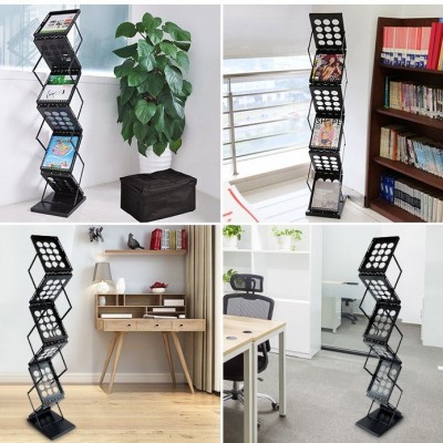 落地杂志架折叠资料架报刊架多层宣传册网红古风架网红展示架图4