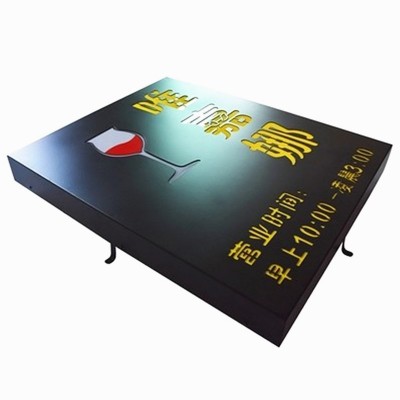 不锈钢灯牌圆形招牌制作店铺超薄软膜灯箱广告牌led亚克 力发光牌图4