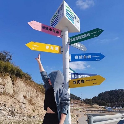 创意立式网红拍照打卡导向指路牌广告牌指示牌景区指引牌 路标识牌图2