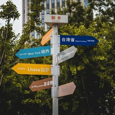 创意立式网红拍照打卡导向指路牌广告牌指示牌景区指引牌 路标识牌图4